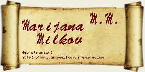 Marijana Milkov vizit kartica